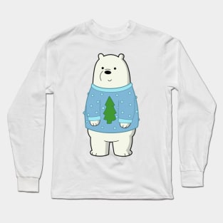 We Bare Bears Christmas Ice Bear Long Sleeve T-Shirt